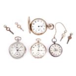 Four various pocket watches