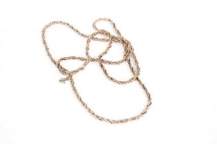 A 9ct yellow gold fancy ropetwist chain necklace