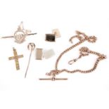 A selection of gold and other jewellery