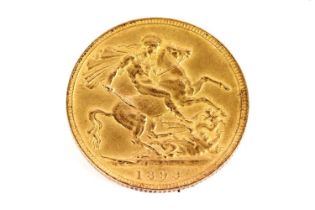 A Queen Victoria gold sovereign 1893