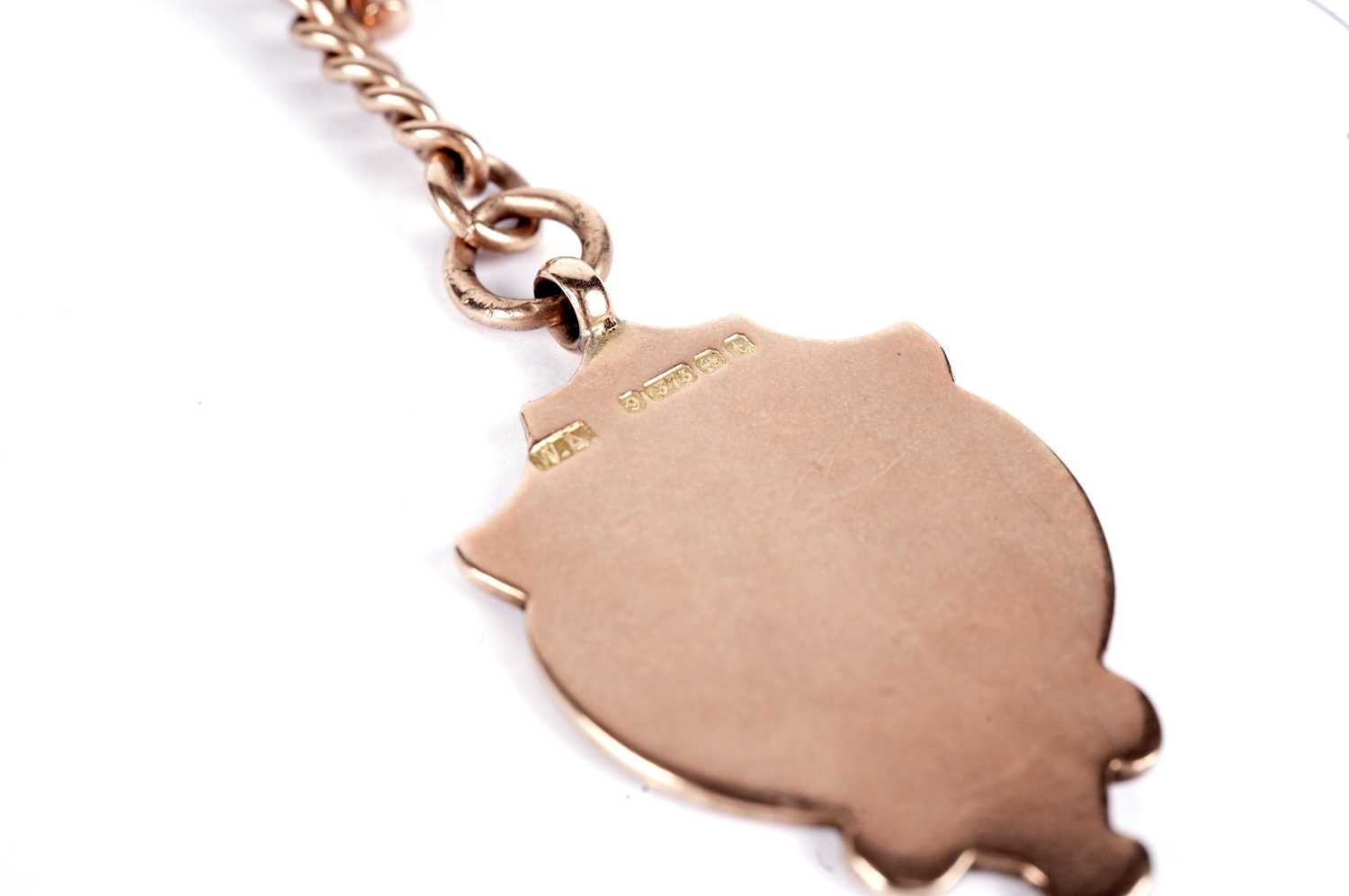 A 9ct rose gold Albert watch chain - Image 6 of 6