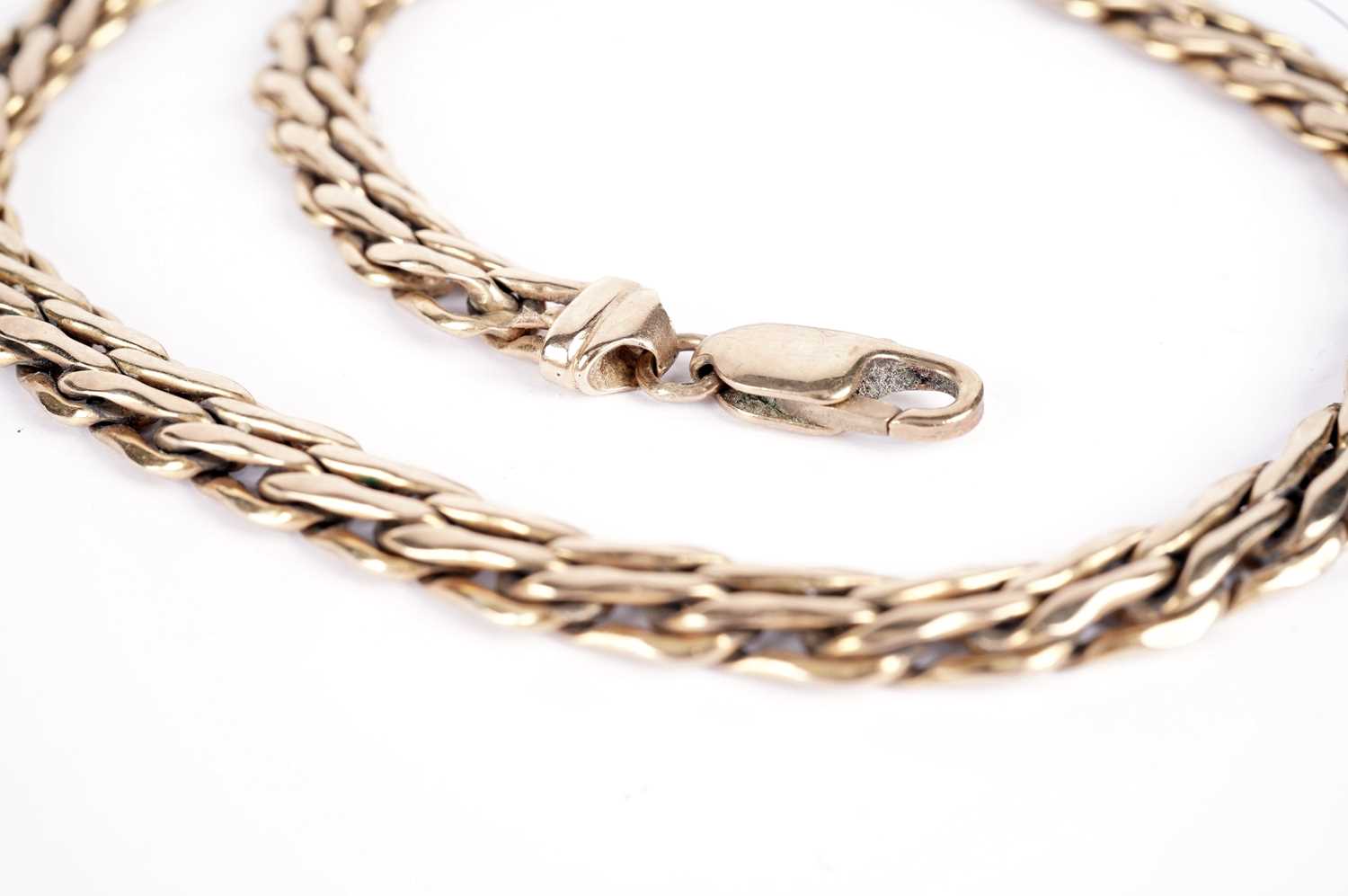 A yellow gold fancy link chain necklace - Image 2 of 3