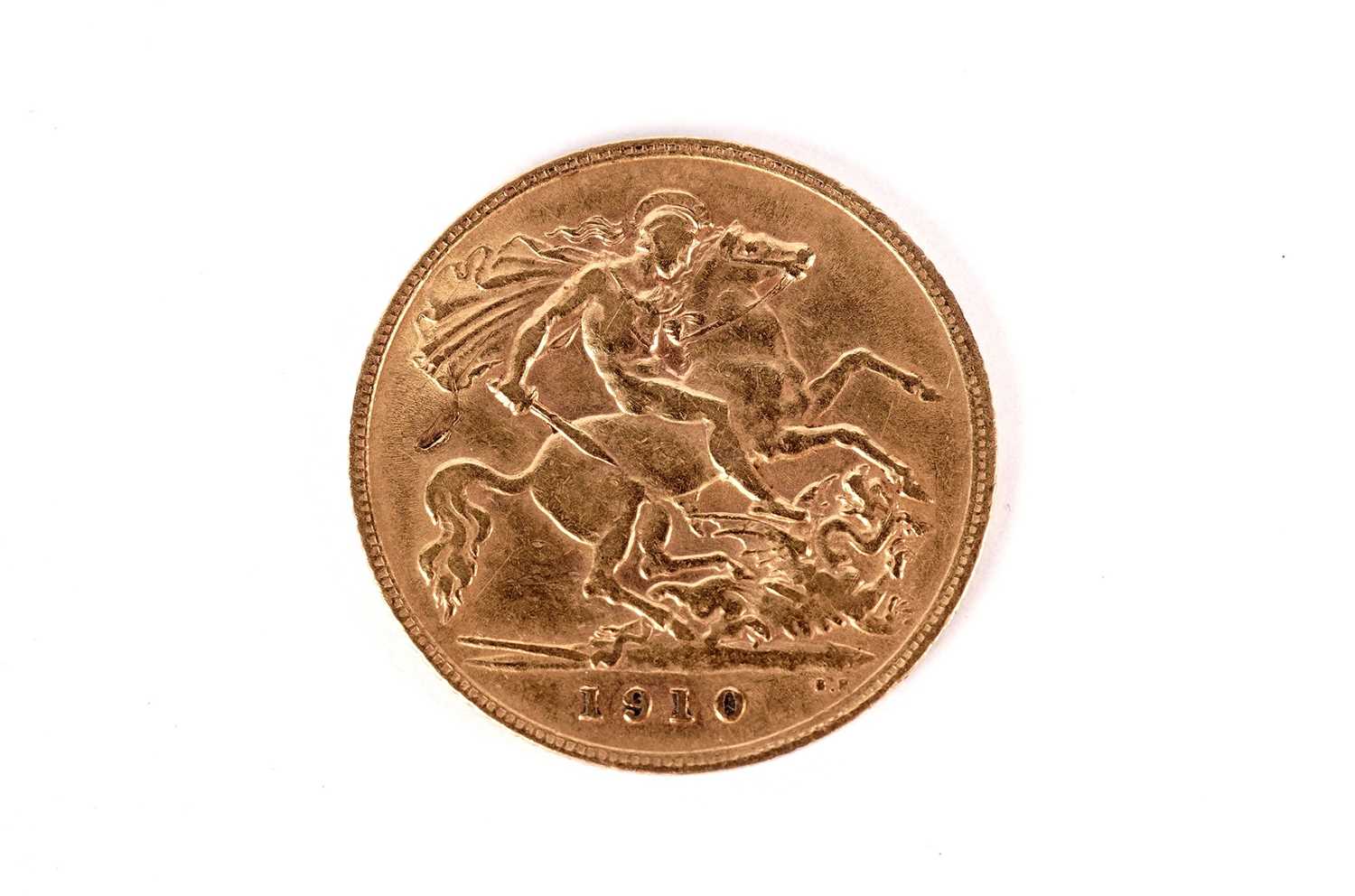 An Edward VII gold half sovereign