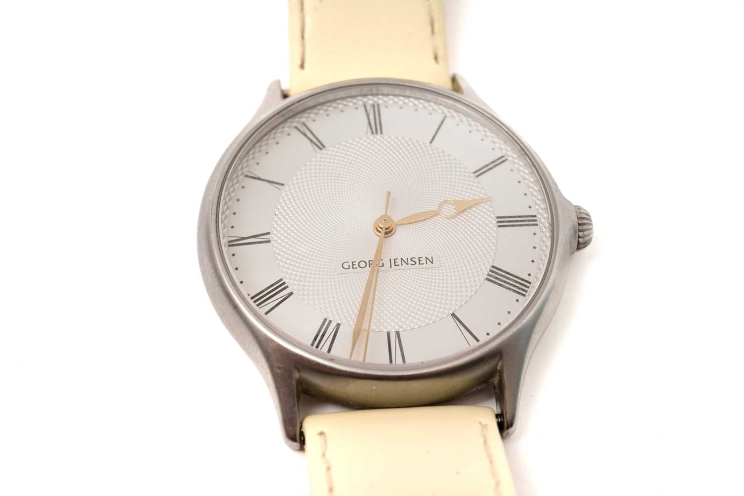 Georg Jensen: a stainless steel cased quartz wristwatch