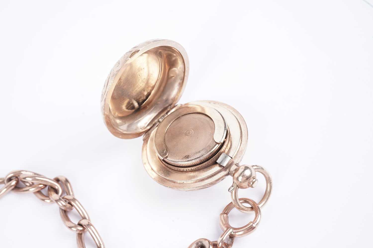 A 9ct rose gold watch chain; and a sovereign case - Image 5 of 6