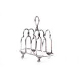 A George V silver five bar toast rack