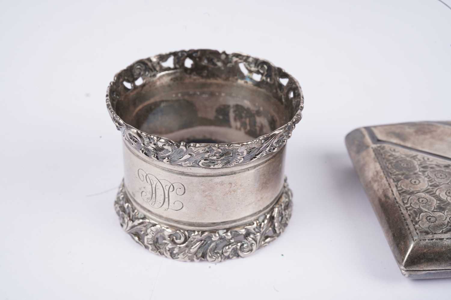Victorian and later silver, including a cruet set and Balmoral caddy spoon - Image 4 of 5