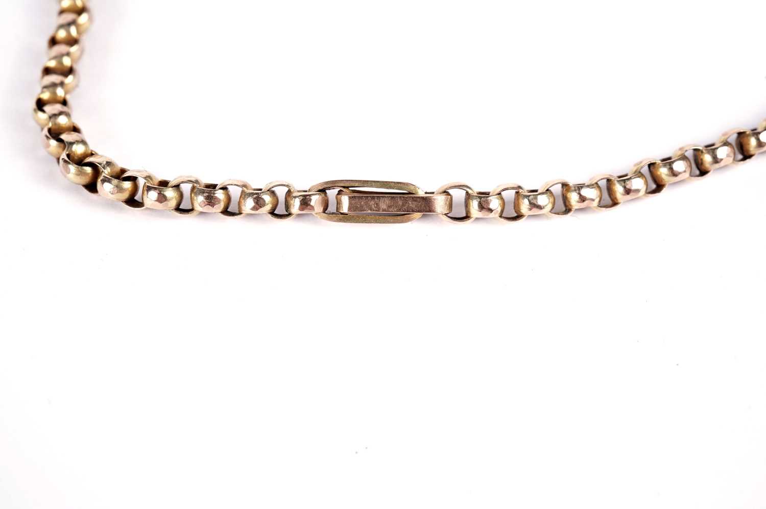 A 9ct gold belcher link Albert watch chain - Image 3 of 5