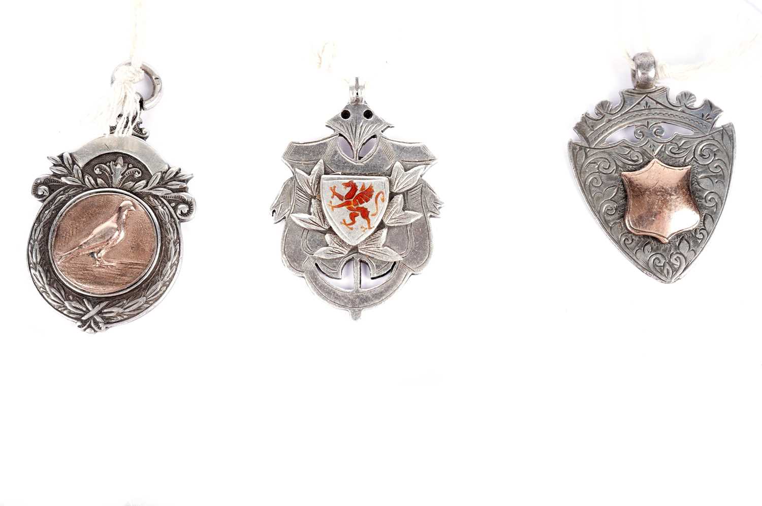 A collection of silver fob medals - Image 3 of 6