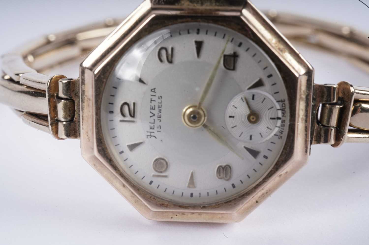 A Helvetia 9ct gold cocktail wristwatch - Image 4 of 6