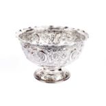 A silver rose bowl, by Z Barraclough & Sons