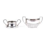 Two Edwardian silver sugar bowls