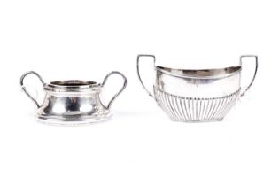 Two Edwardian silver sugar bowls