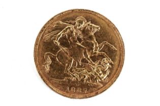 A Queen Victoria gold sovereign