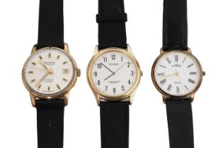 Three wristwatches