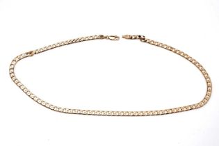 A 9ct yellow gold curb link necklace chain