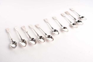 Victorian silver teaspoons, by Henry Holland and others