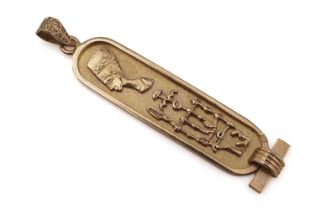 An Egyptian yellow gold pendant