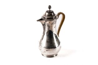 A silver hot watch jug, by Martin Hall & Co