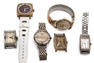 Six manual wind wristwatches