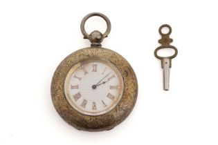 A fine silver-gilt fob watch