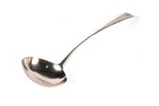 A Georgian silver ladle