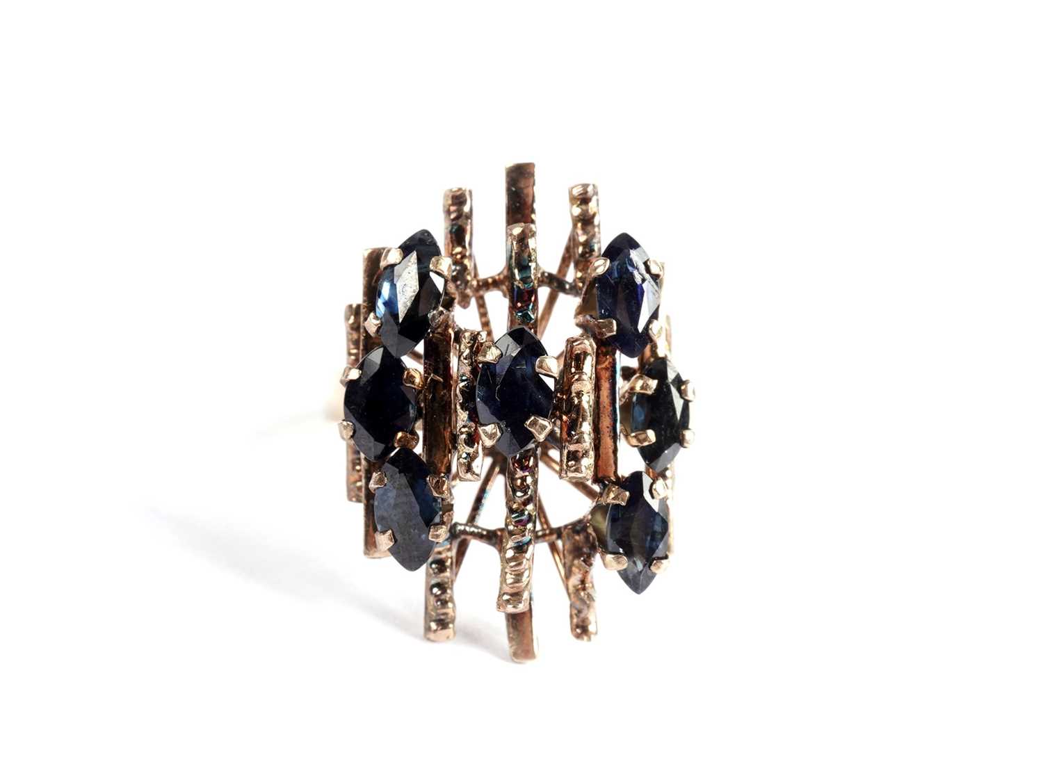 A sapphire cluster dress ring