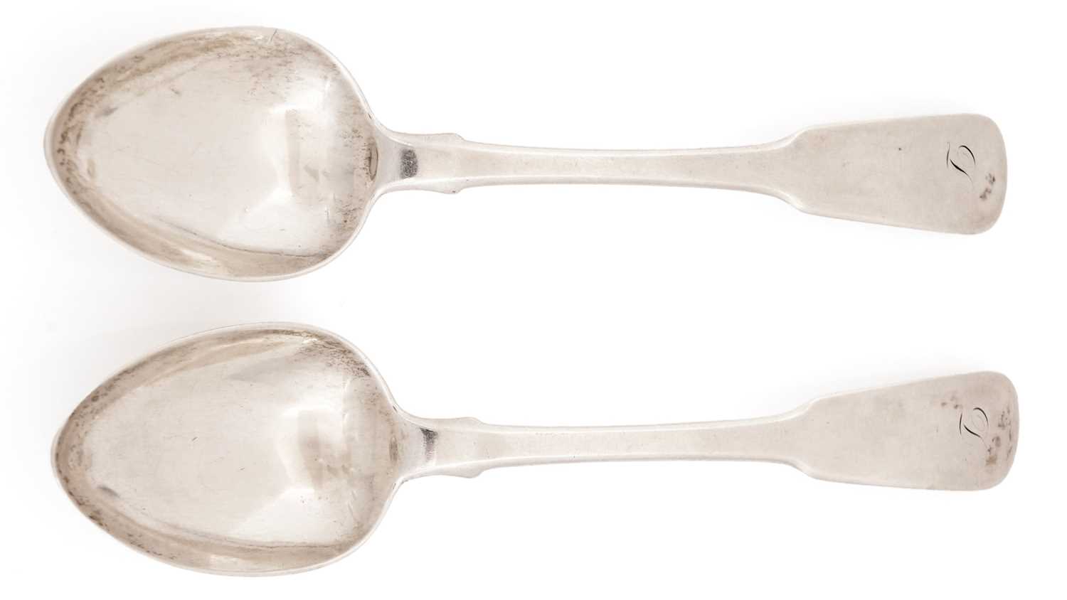 A pair of dessert spoons, possibly by Ewan Wilson