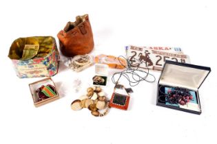 A selection of costume jewellery and collectibles