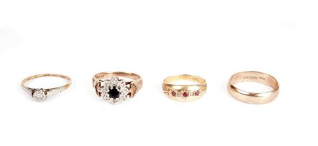 A selection of gold rings