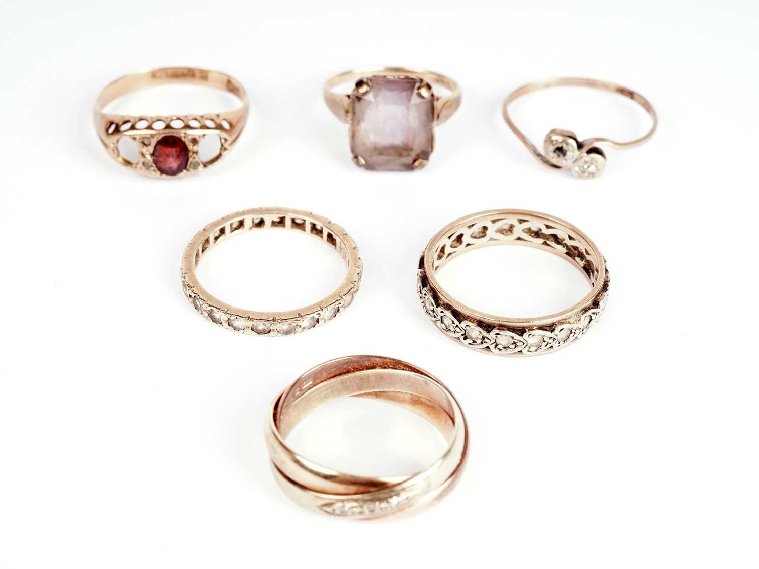 A selection of 9ct gold rings