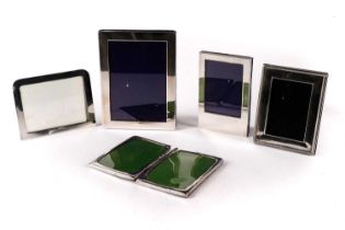 A selection of Edwardian and later silver photo frames