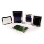 A selection of Edwardian and later silver photo frames