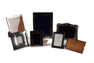 A selection of mid Century and later silver photo frames