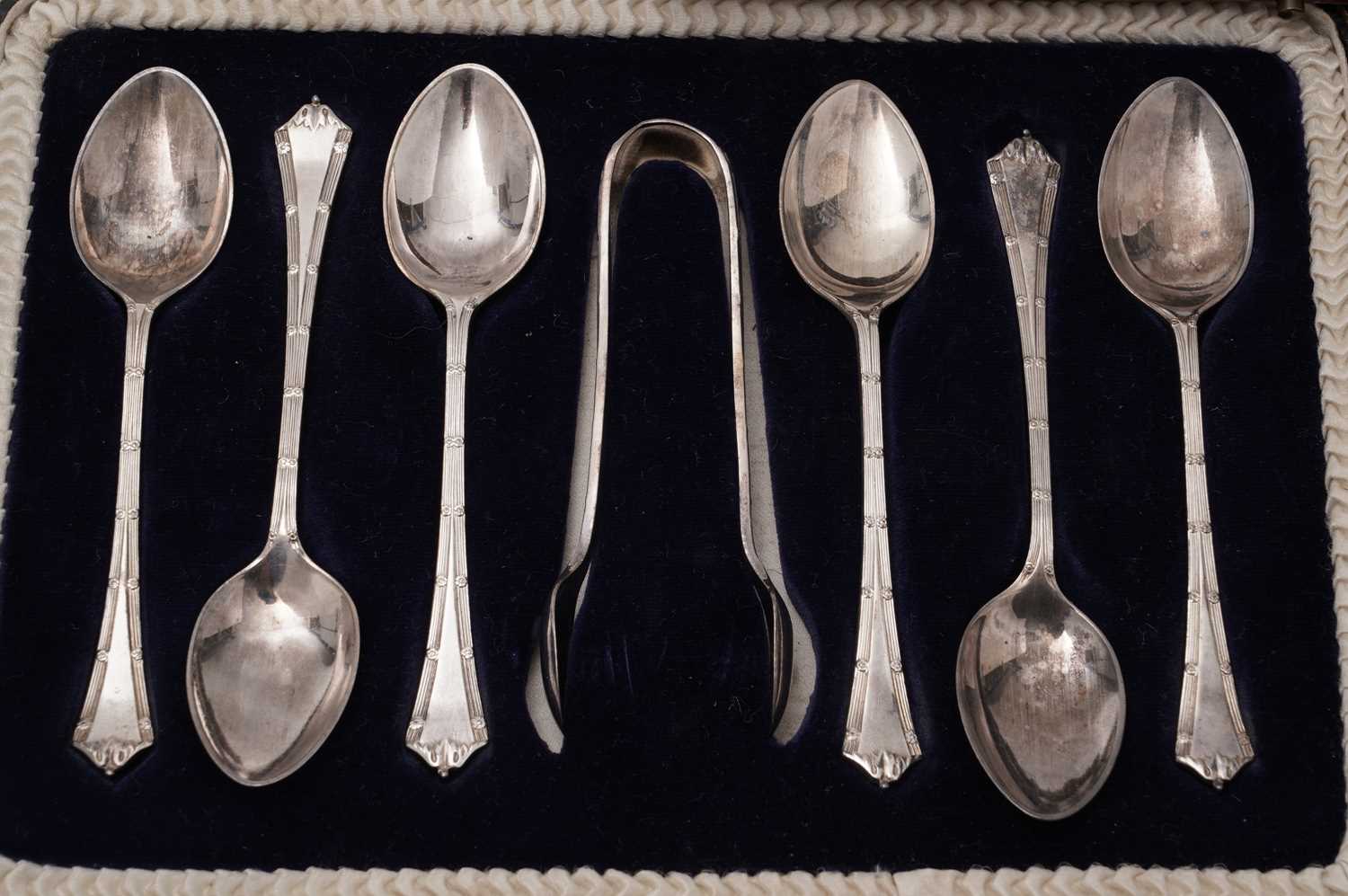 A set of six silver apostle spoons and two other cased sets of teaspoons - Image 6 of 7