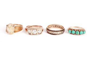 Four stone set rings