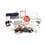 A collection of costume jewellery and accessories