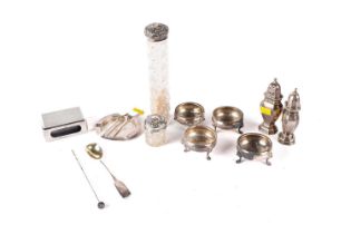 A collection of Victorian and later silver items