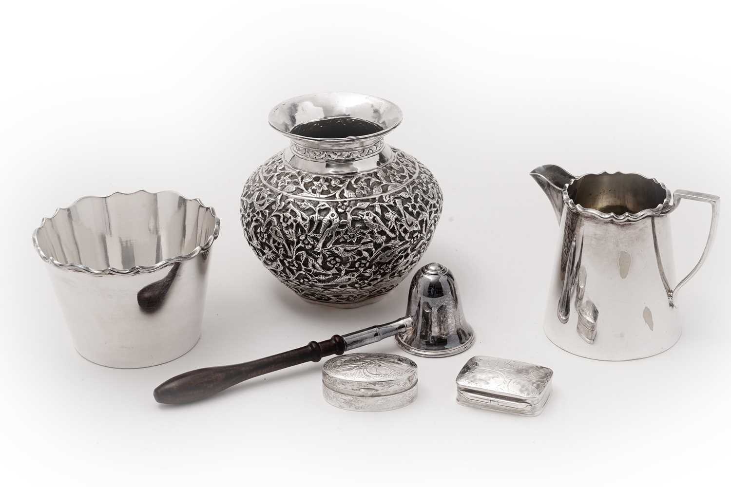 A selection of silver and plated wares