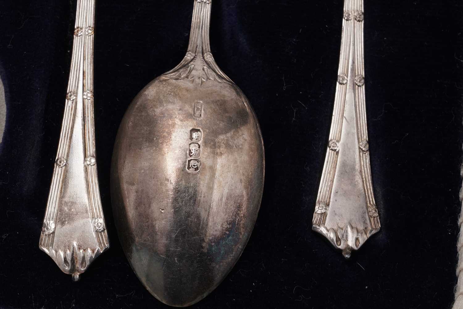 A set of six silver apostle spoons and two other cased sets of teaspoons - Image 3 of 7