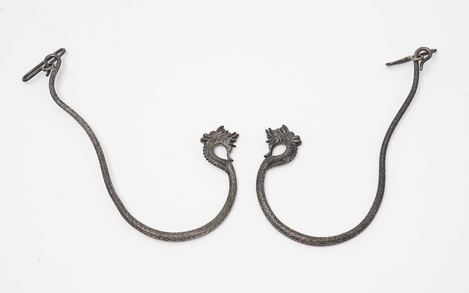 A pair of eastern silver decorative hooks - Image 7 of 8