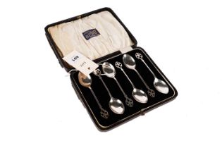 A set of six silver teaspoons, by Docker & Burn Ltd