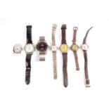 A collection of wristwatches