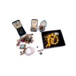 A selection of gold, silver and other jewellery