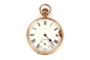 An 18ct yellow gold open face pocket watch