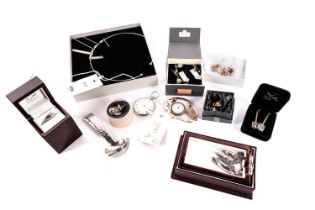 A collection of watches, silver and costume jewellery