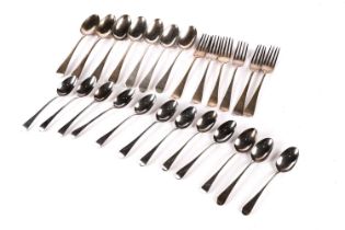 A selection of Georgian and later silver cutlery