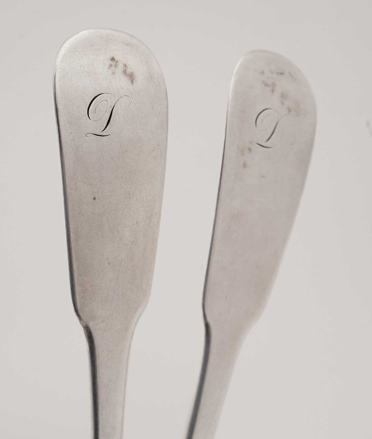 A pair of dessert spoons, possibly by Ewan Wilson - Image 5 of 6