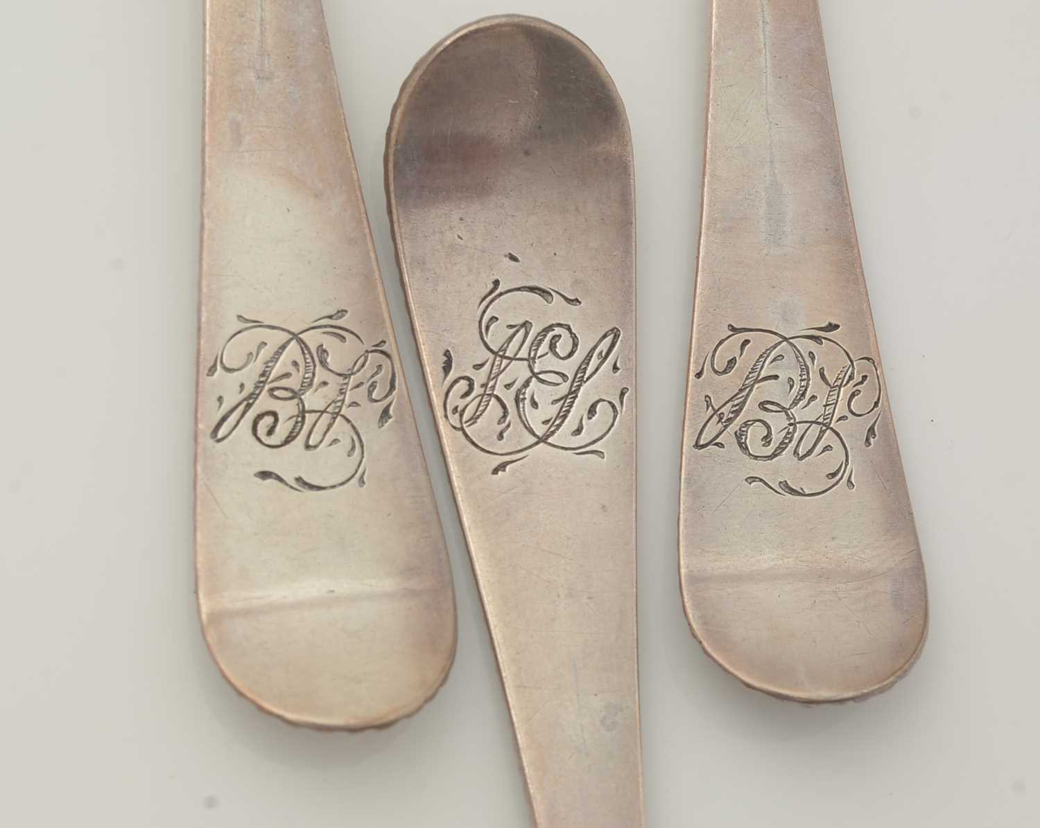 A set of six George III "private die” teaspoons - Image 3 of 4