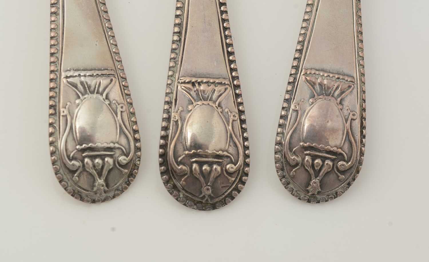 A set of six George III "private die” teaspoons - Image 2 of 4